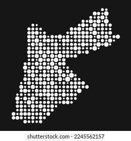 Jordan Silhouette Pixelated pattern map illustration