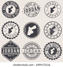 Jordan Travel Stamp Made In Product Stamp Logo Icon Symbol Design Insignia.