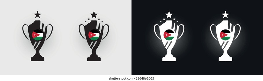 Jordan trophy pokal cup Fußball-Meister Vektorgrafik