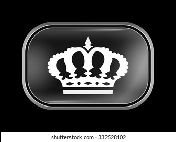 Jordan Variant Flag. Rectangular Shape with Rounded Corners. This Flag is One of a Series of Glass Buttons