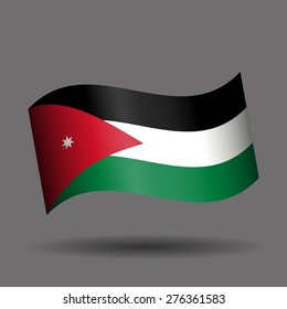 Jordan waving flag