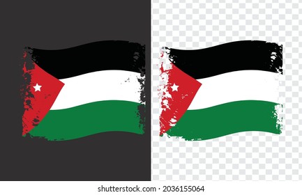 Jordan Wavy Grunge Flag png