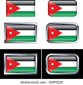 Jordanian Flag Buttons