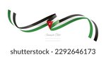 Jordanian flag ribbon vector illustration. Jordan flag ribbon on abstract isolated on white color background