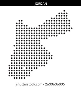 Jordan's map depicted with dots