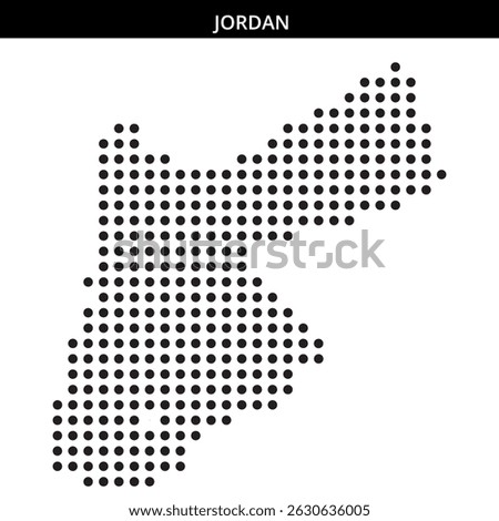 Jordan's map depicted with dots