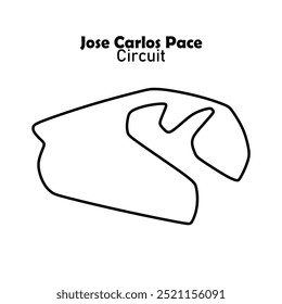  jose carlos Rennstrecke für Motorsport und Autosport. Grand Prix Rennstrecke. Vektorgrafik	