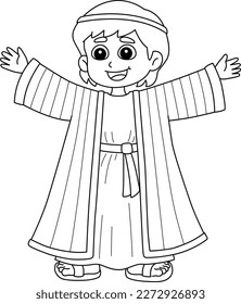 Joseph and the Coat Isolated Coloring Page 