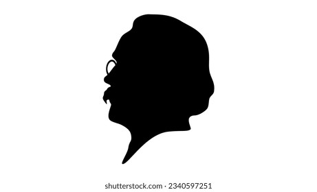  Joseph John Thomson silhouette, high quality vector