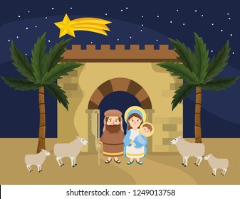 joseph and mary with jesus to epiphany celebration