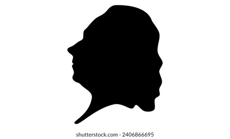 Joseph Priestley, black isolated silhouette