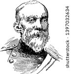 Joseph Wheeler 1836 to 1906 he was an American military commander politician and a cavalry general in the confederate states army vintage line drawing or engraving illustration