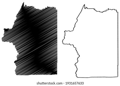 Josephine County, Oregon State (U.S. county, United States of America) map vector illustration, scribble sketch Josephine map