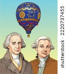 Joseph-Michel Montgolfier and Jacques-Étienne Montgolfier were aviation pioneers, balloonists and paper manufacturers from the commune Annonay in Ardèche, France.