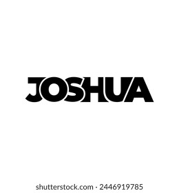 JOSHUA name lettering typhography text illustration vector