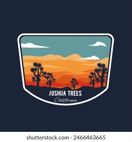 joshua national park california with sunset view perfect for print, apparel, sticker 