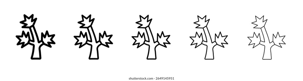 joshua tree con simple vector outline logo
