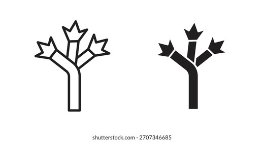 Icono de árbol de Josué. Colección de estilo plano y de trazo. símbolo simple