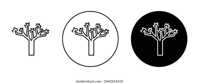 Joshua tree icon set. beach joshua plant vector symbol.