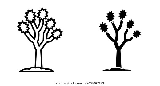 Joshua tree icon set different style collection for web Ui. EPS10
