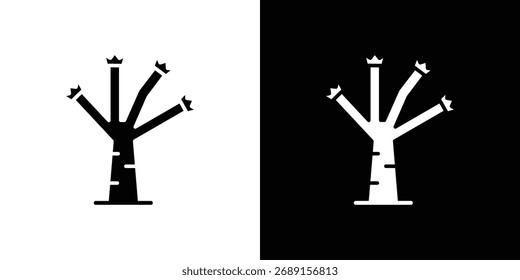 Symbol für Joshua-Baum. einfaches flaches Symbol auf leerem Hintergrund.