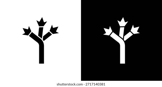 Joshua-Baum-Icons gesetzt. Vektorsymbole im ausgefüllten Stil