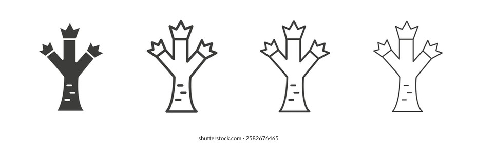 Joshua tree icons set vectors graphic designs
