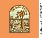 Joshua tree illustration national graphic park design badge vintage emblem logo