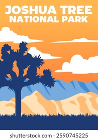 joshua tree national park with beautiful natural scenery