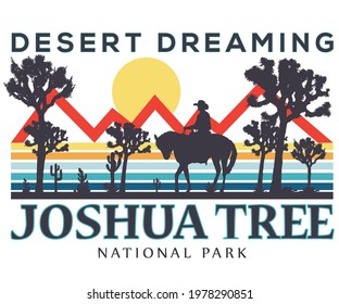 Joshua Tree National Park graphic t  shirt design 