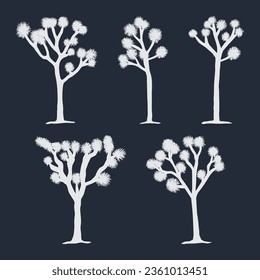 Joshua tree vector collection. Nature Plant, Joshua tree National Park, National Park, Desert vibes.