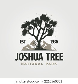 joshua tree vintage logo travel vector symbol illustration design