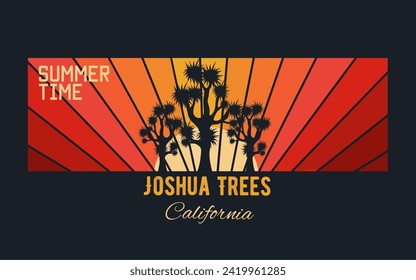 joshua trees national park in sunset design perfect for print, apparel,etc