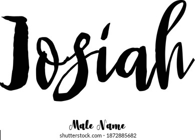 Josiah-Male Name Bold Cursive Calligraphy Typeface Text 
