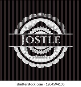 Jostle silver shiny emblem