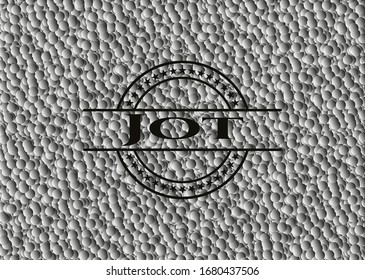 Jot black emblem with bubbles background. Vintage. Vector Illustration. Detailed.