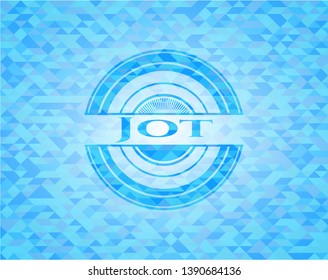Jot light blue mosaic emblem