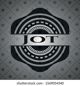 Jot realistic black emblem. Vector Illustration. Detailed.