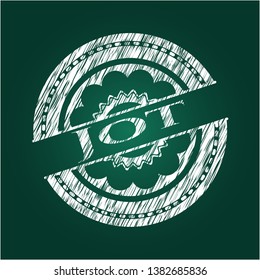 Jot written with chalkboard texture. Vector Illustration. Detailed.