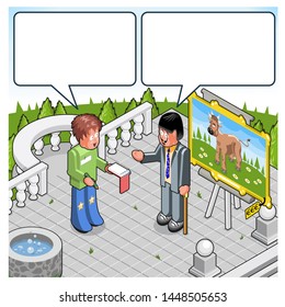 Jounalist Interview Famous Artist Speech Bubbles: เวกเตอร์สต็อก (ปลอด