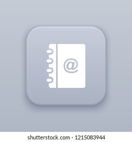 Journa, notebook button, best vector on a gray background