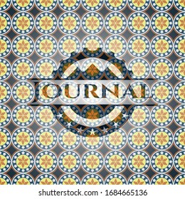 Fondo del emblema arabesco del diario. decoración árabe.