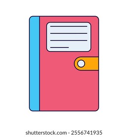 journal book Iconillustration Perfect for business, planning, or management themes. Clean and colorful design.