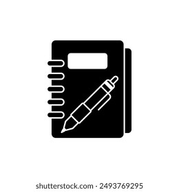 Symbol für die Buchungskonzeptzeile. Einfache Elementdarstellung. Entwurf des Umrisssymbols des Journalkonzepts.