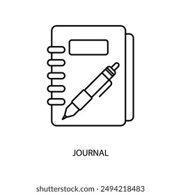 journal concept line icon. Simple element illustration. journal concept outline symbol design.