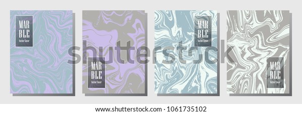 Journal Cover Party Flyer Marble Background Stock Vector Royalty