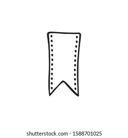  journal and diary divider element isolated on white. Cute hand drawn doodle  for organized your planner.