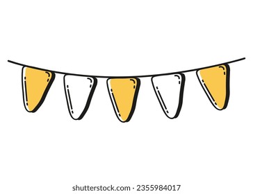 Journal doodle icon. Hand drawn banner or element for notebook, diary and planner. Doodle scribble style. Vector illustration