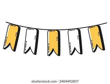 Journal doodle icon. Hand drawn banner or element for notebook, diary and planner. Doodle scribble style. Vector illustration