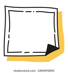Icono del doodle del diario. Banner o elemento dibujado a mano para cuaderno, diario y planificador. Estilo garabato de garabatos. Ilustración del vector